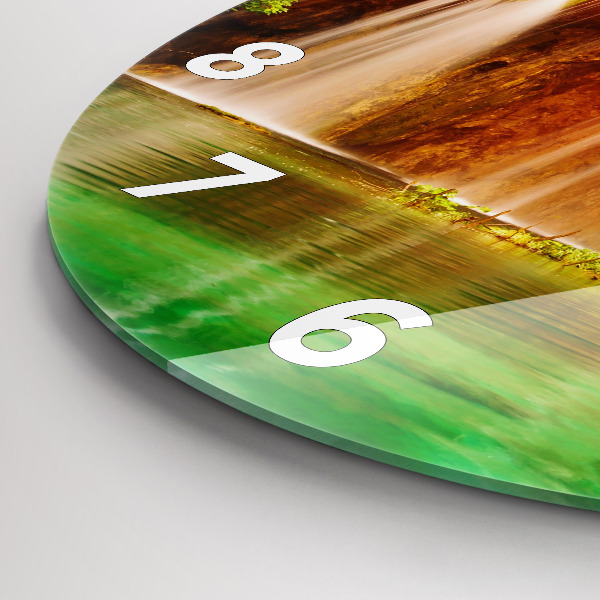 Orologio rotondo in vetro Vista della cascata