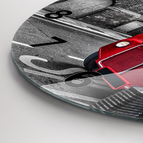 Orologio rotondo Autobus rosso a due piani