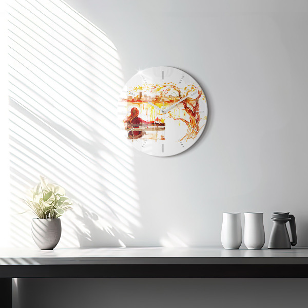 Orologio rotondo Paesaggio autunnale
