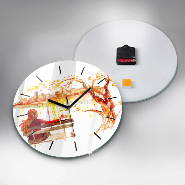 Orologio rotondo Paesaggio autunnale