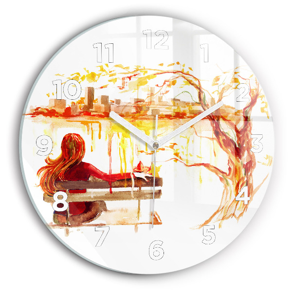 Orologio rotondo Paesaggio autunnale
