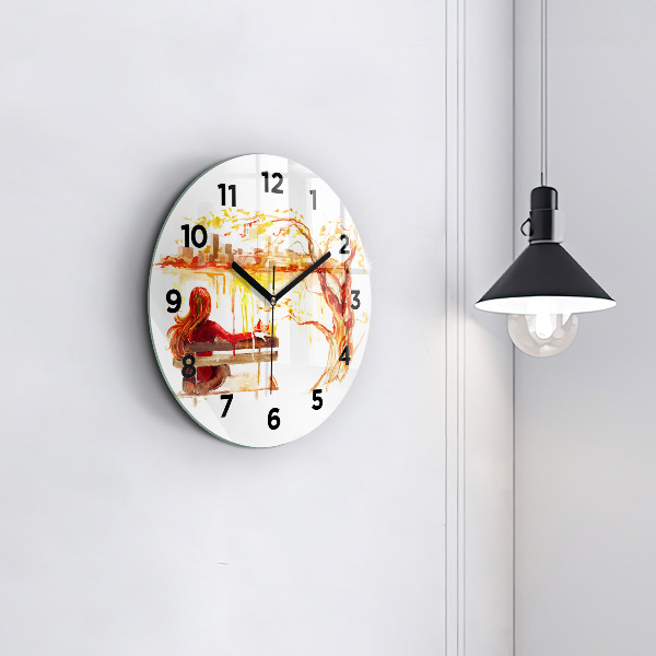 Orologio rotondo Paesaggio autunnale