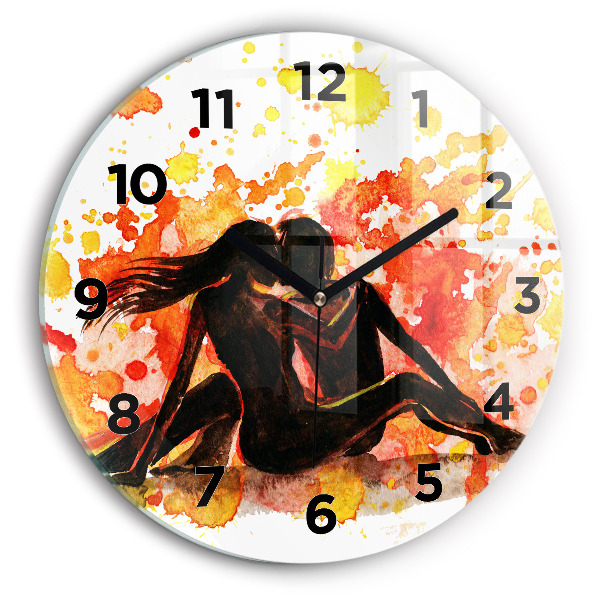 Orologio rotondo Amore e una coppia innamorata