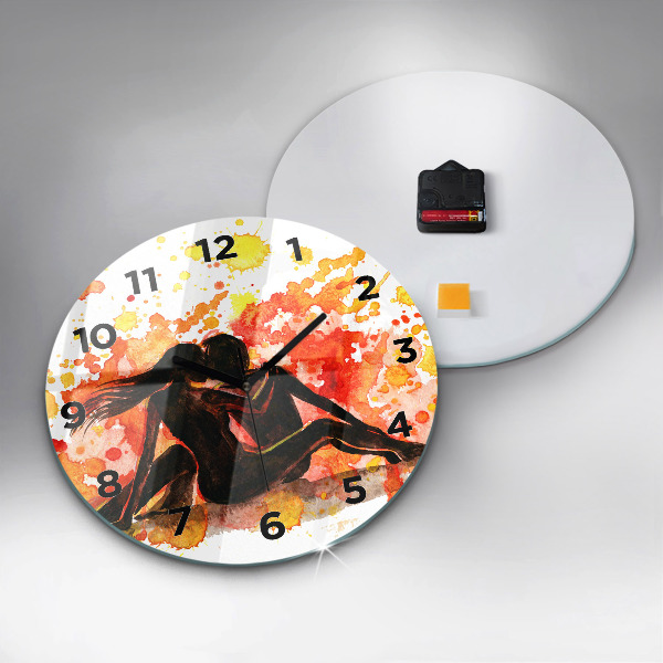 Orologio rotondo Amore e una coppia innamorata