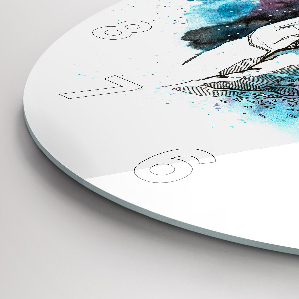 Orologio rotondo Astrazione astronauta