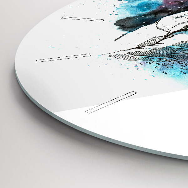 Orologio rotondo Astrazione astronauta