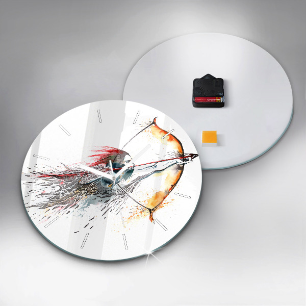 Orologio rotondo Un guerriero a caccia