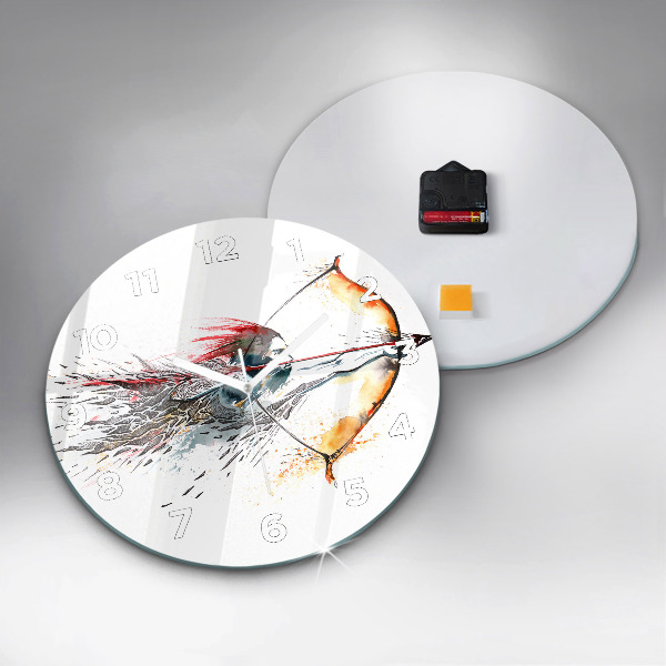 Orologio rotondo Un guerriero a caccia