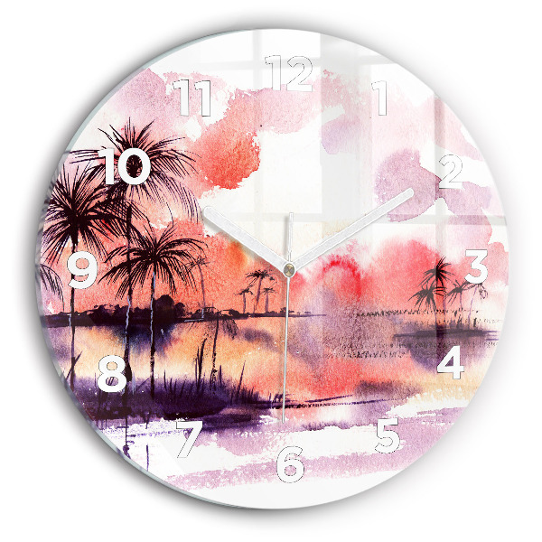 Orologio rotondo Paesaggio tropicale
