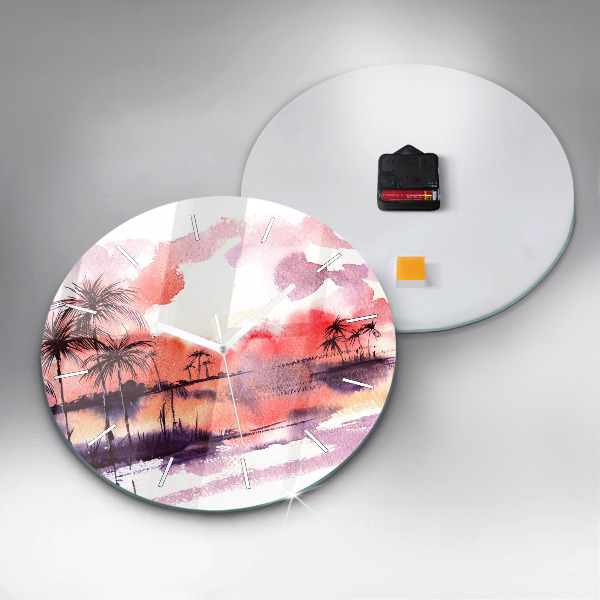 Orologio rotondo Paesaggio tropicale