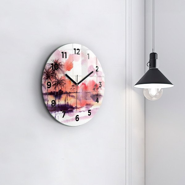 Orologio rotondo Paesaggio tropicale