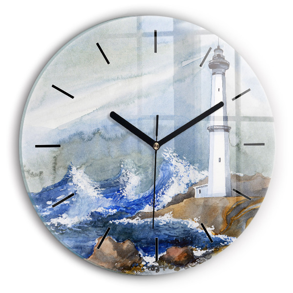 Orologio rotondo Il mare e il faro