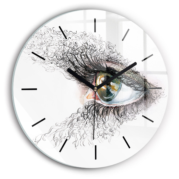 Orologio rotondo Disegno di un occhio umano