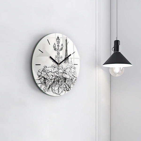 Orologio rotondo Disegno gara ciclistica