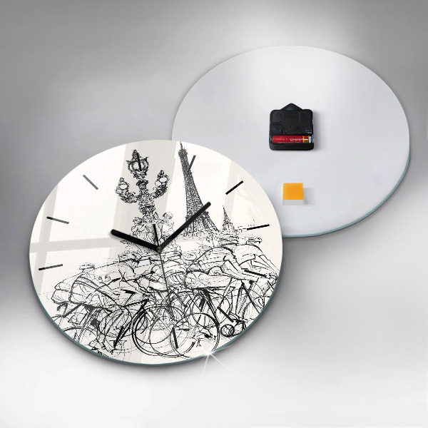 Orologio rotondo Disegno gara ciclistica