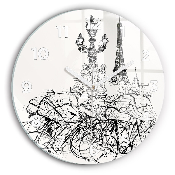 Orologio rotondo Disegno gara ciclistica