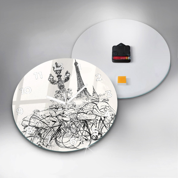 Orologio rotondo Disegno gara ciclistica