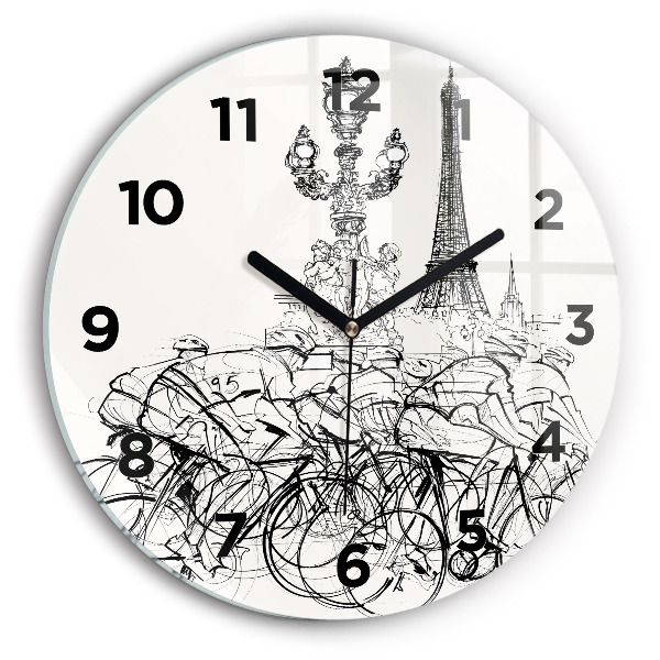 Orologio rotondo Disegno gara ciclistica