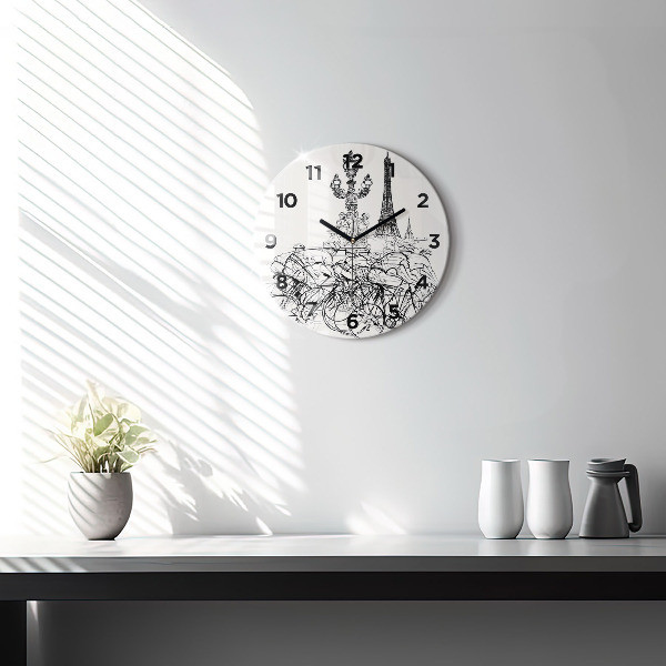 Orologio rotondo Disegno gara ciclistica