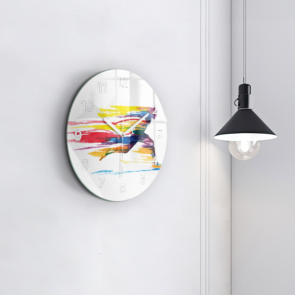 Orologio rotondo Illustrazione del corridore