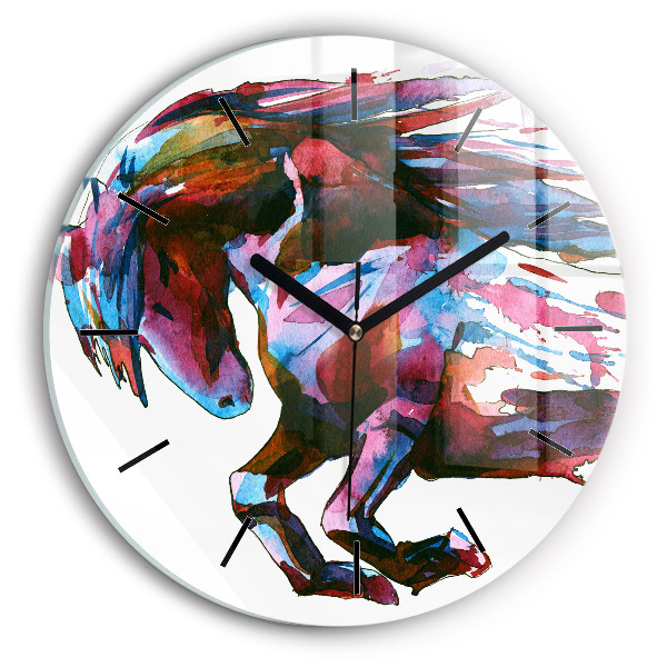 Orologio rotondo Un cavallo in fuga