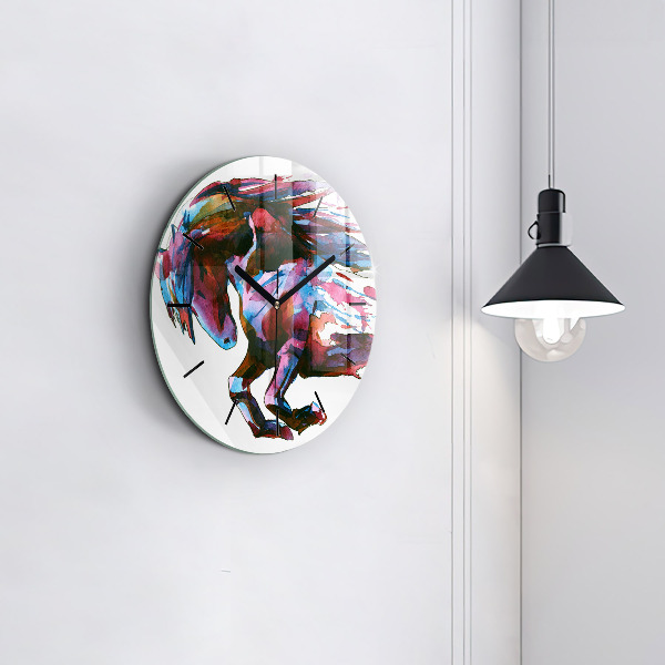 Orologio rotondo Un cavallo in fuga