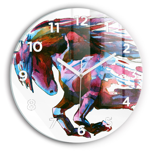 Orologio rotondo Un cavallo in fuga