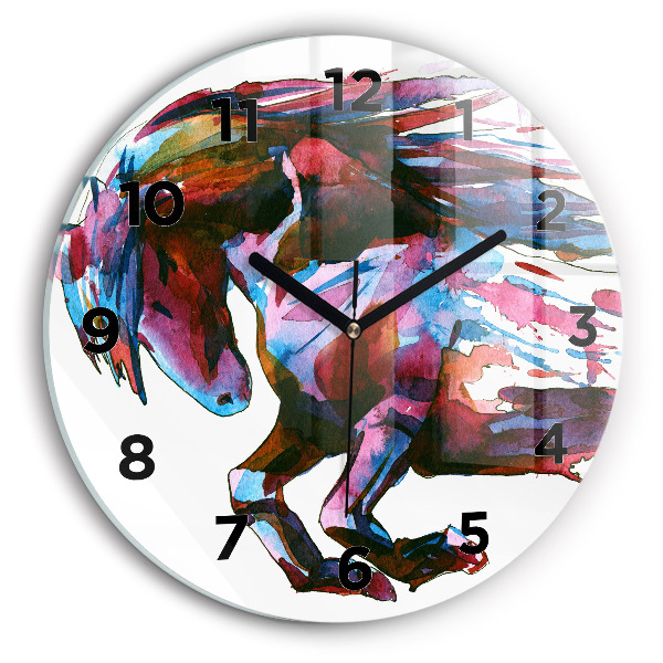 Orologio rotondo Un cavallo in fuga