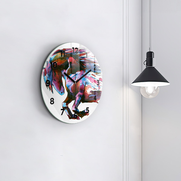 Orologio rotondo Un cavallo in fuga