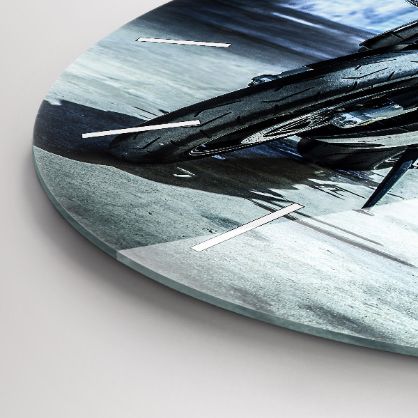 Orologio rotondo Motocicletta nel vicolo