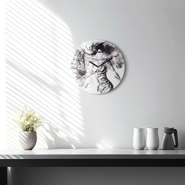 Orologio rotondo Donna e zebre