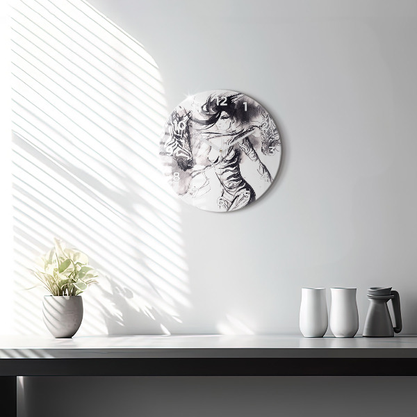 Orologio rotondo Donna e zebre