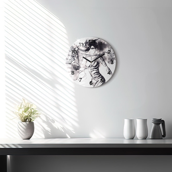 Orologio rotondo Donna e zebre