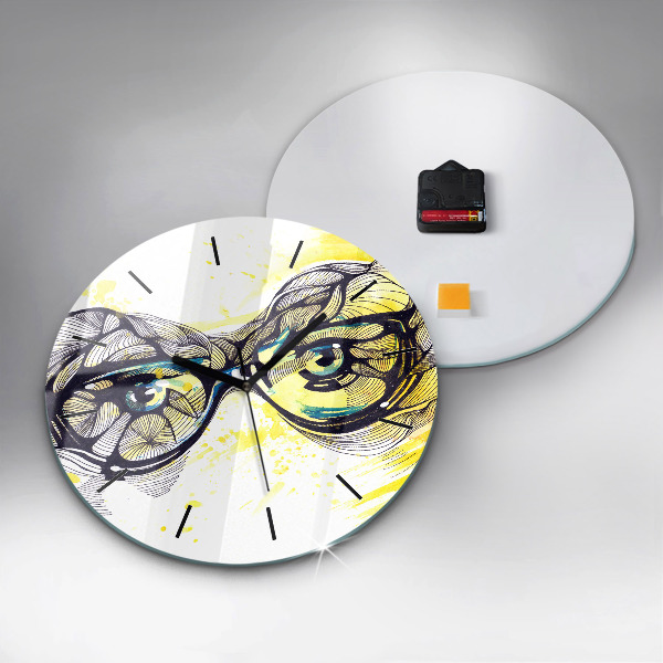Orologio rotondo Occhi con occhiali