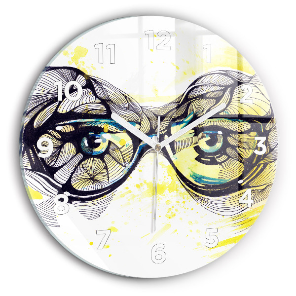 Orologio rotondo Occhi con occhiali