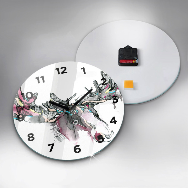 Orologio rotondo Estratto di alce
