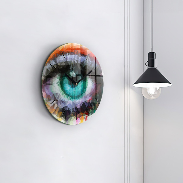 Orologio rotondo Occhio umano colorato