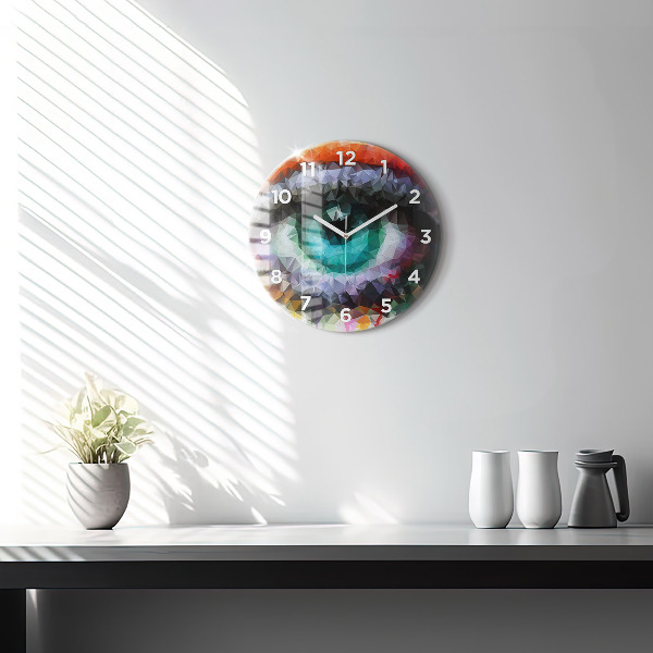 Orologio rotondo Occhio umano colorato