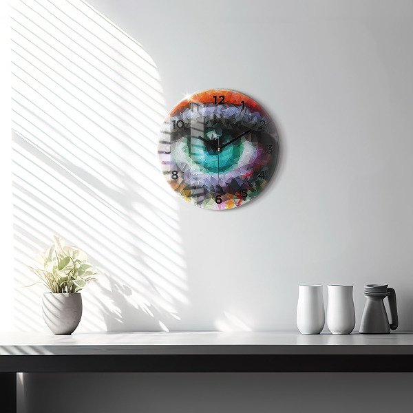 Orologio rotondo Occhio umano colorato