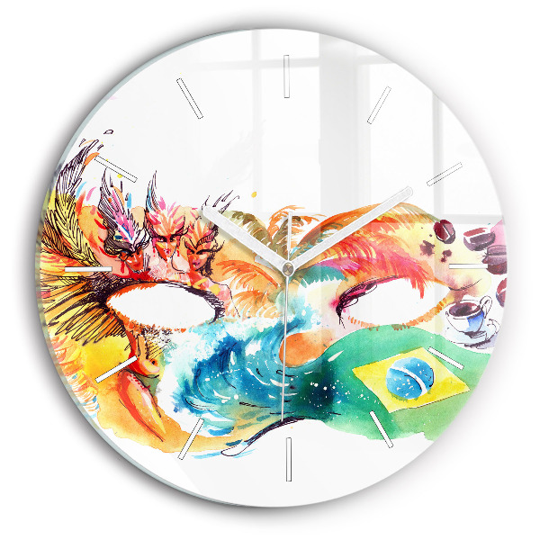 Orologio rotondo Cultura - Bandiera brasiliana
