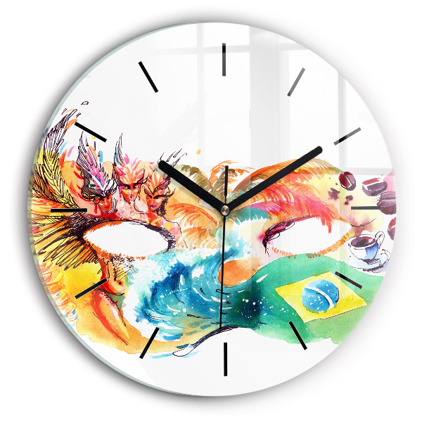 Orologio rotondo Cultura - Bandiera brasiliana