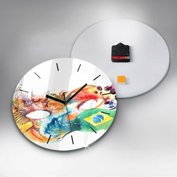 Orologio rotondo Cultura - Bandiera brasiliana
