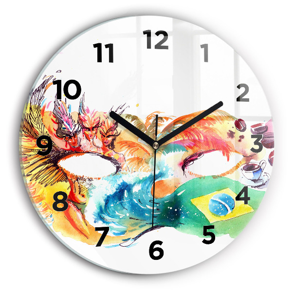 Orologio rotondo Cultura - Bandiera brasiliana