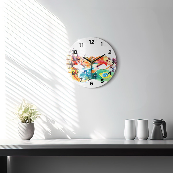 Orologio rotondo Cultura - Bandiera brasiliana