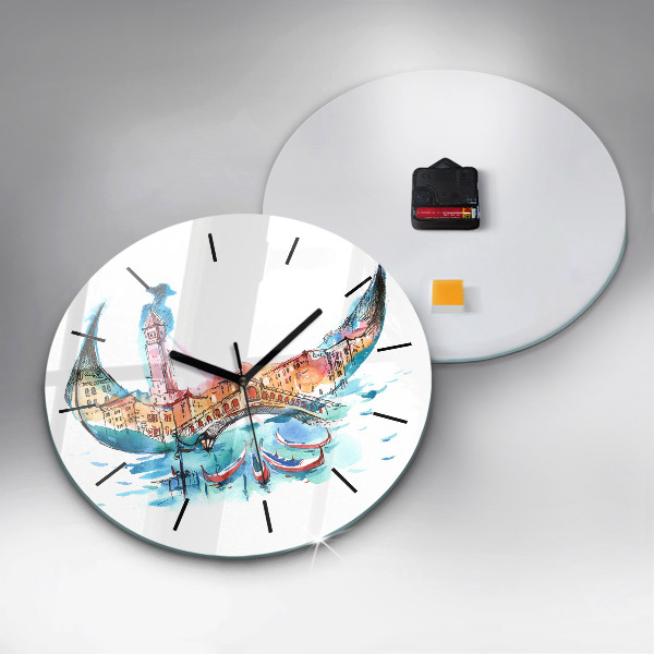 Orologio rotondo Italia - Gondola Veneziana
