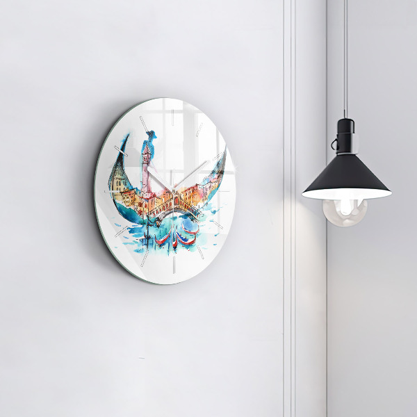 Orologio rotondo Italia - Gondola Veneziana