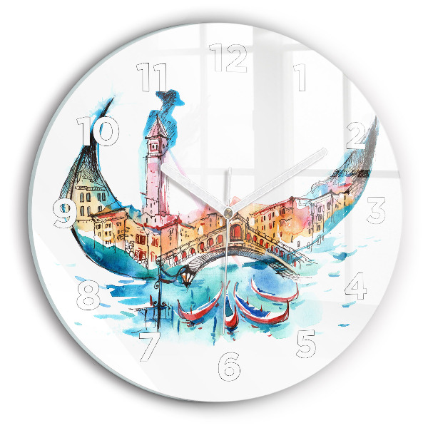 Orologio rotondo Italia - Gondola Veneziana