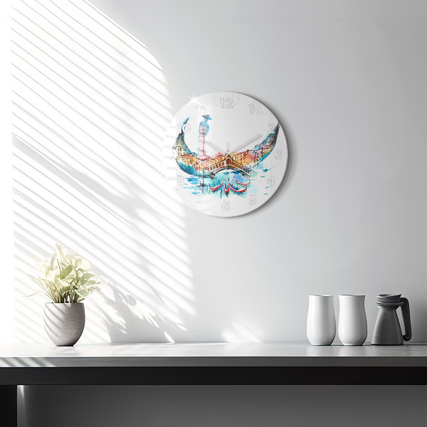Orologio rotondo Italia - Gondola Veneziana