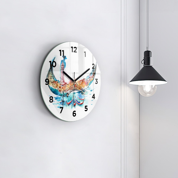 Orologio rotondo Italia - Gondola Veneziana