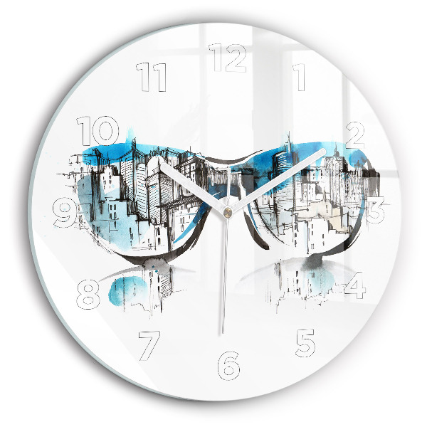 Orologio rotondo Città con gli occhiali